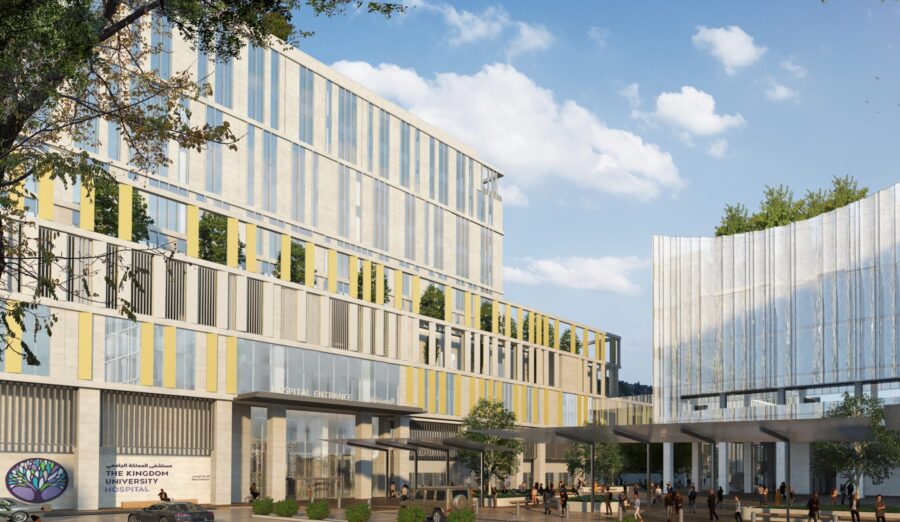 A 3D rendering of a building's exterior (eight of eight in the image gallery)