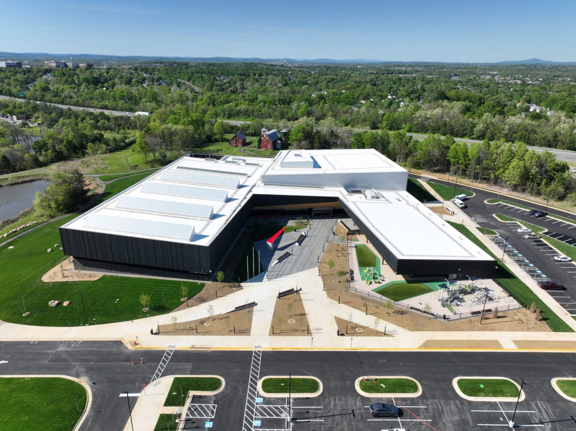 Aerial View of Ashburn Recreation and Community Center
