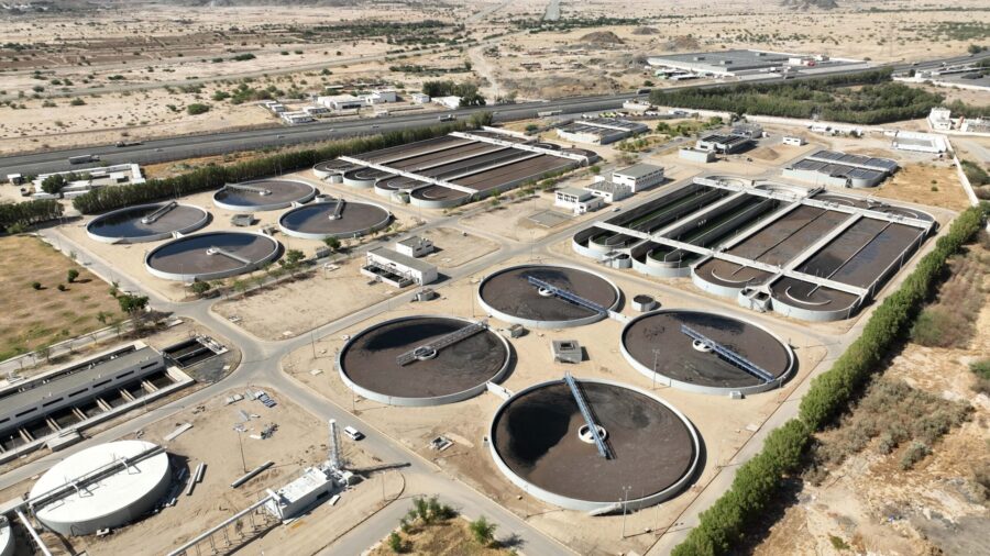 A water treatment plant.