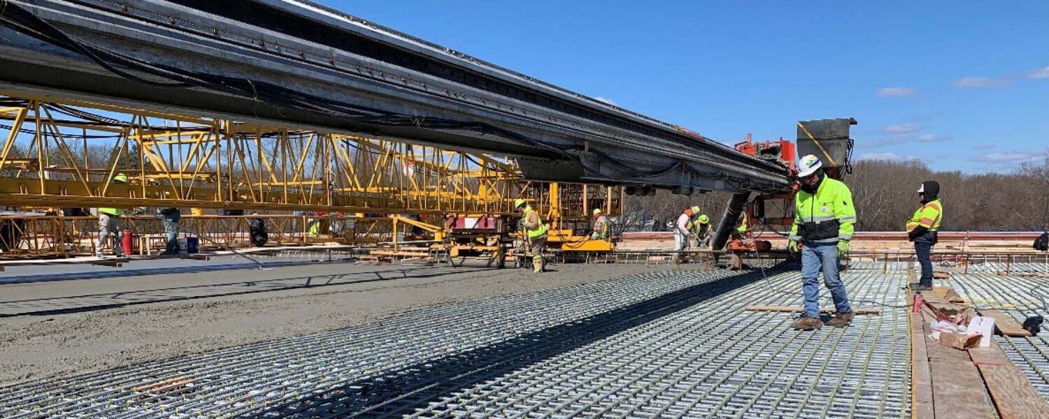 A construction site for a bridge.